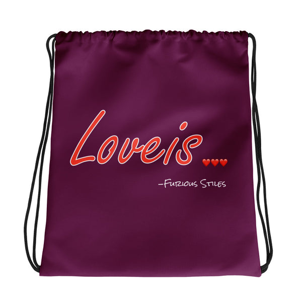 Loveis...Drawstring Bag (Purple)